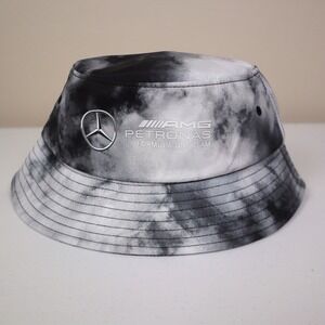Mercedes AMG Petronas Formula One F1 Team Tie Dye Bucket Hat Gray OSFA NWT